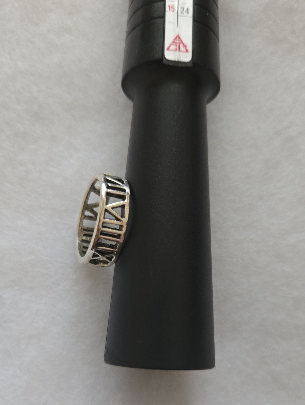 Roman Numeral Silver Band Ring,Size 8.5